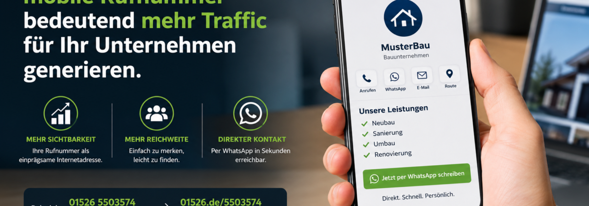 Mobilrufnummer als digitale Visitenkarte